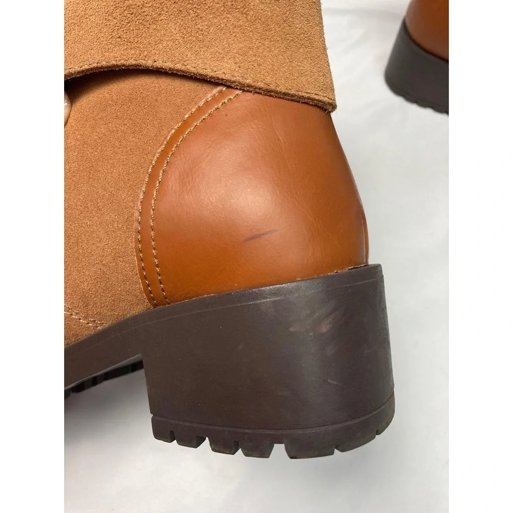 Skechers Brown Suede Lace Up‎ Hiking Snow Boots 8.5 - Picture 8 of 11